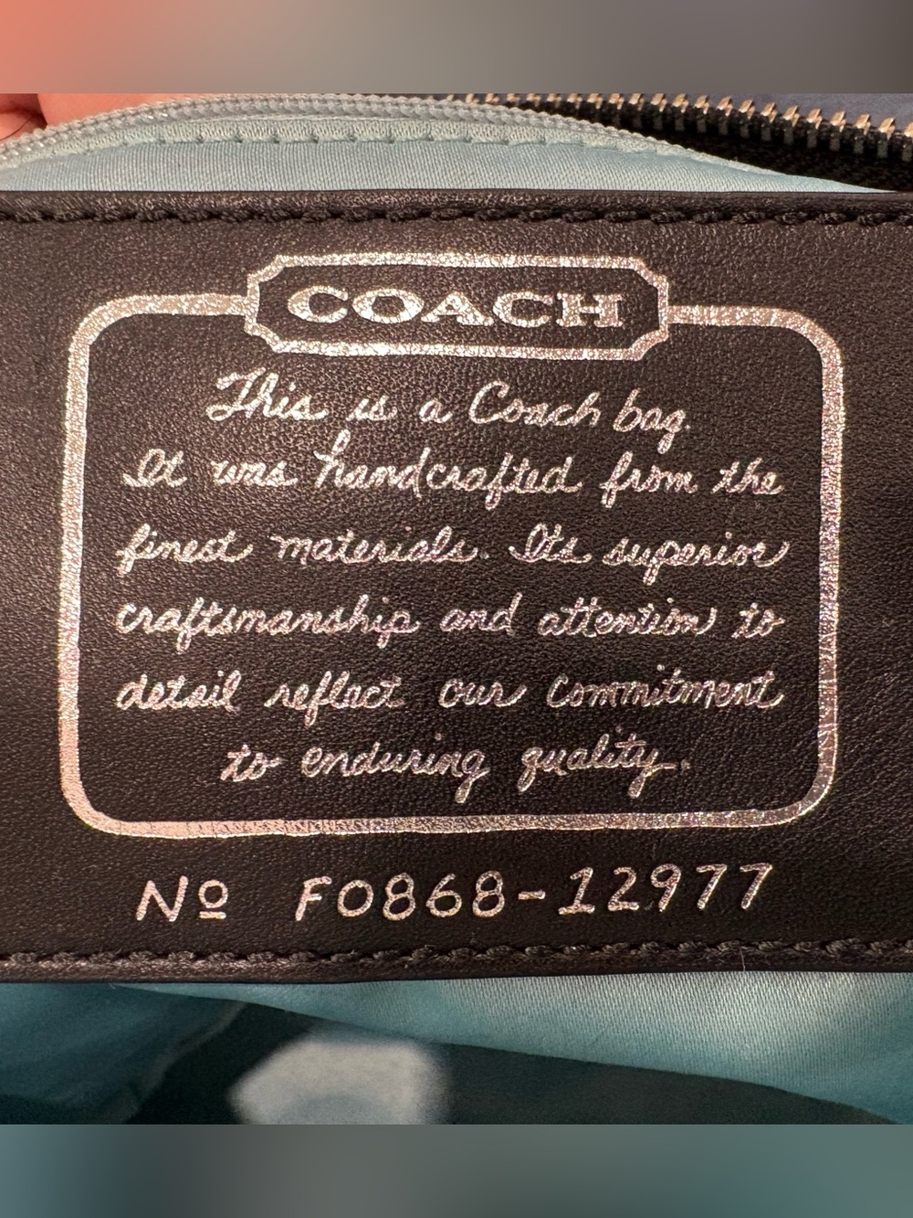 COACH Signature Stripe Tote Bag Black Jacquard Canvas Metallic Accent EUC - Picture 11 of 16